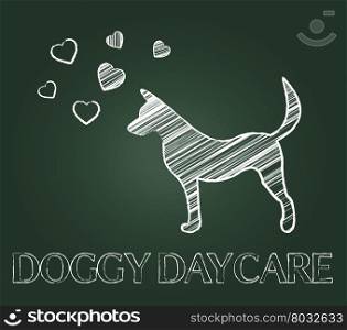 Doggy Daycare Representing Preschool Canines And Child