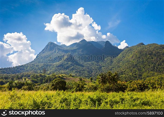 Doi Luang Chiang Dao is a limestone mountain (the third highest in Thailand) in the Chiang Dao National Park, Thailand