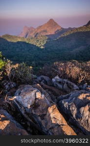 Doi Luang Chiang Dao Mountain Landscape, Chiang Mai, Thailand.