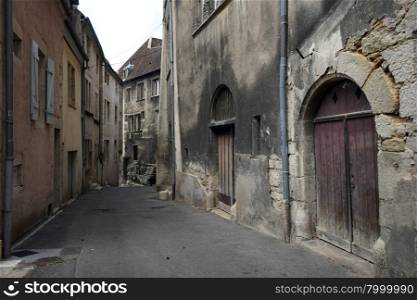 DOLE, FRANCE ? CIRCA JULY 2015 Narrow street in Old town