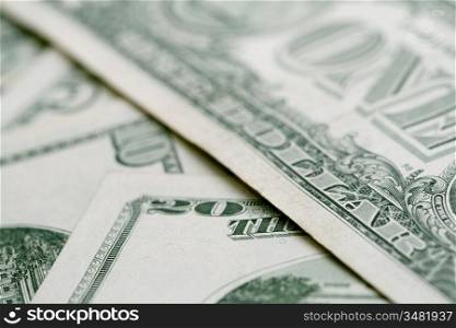 dollar background macro close up