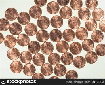 Dollar coins 1 cent wheat penny cent. Dollar coins 1 cent wheat penny cent currency of the United States useful as a background