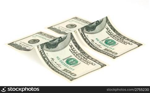 Dollar. Monetary unit of the USA, it is isolated on a white background