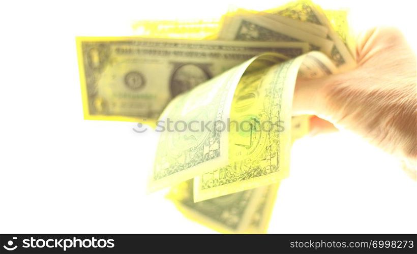 Dollar paper money in a hand