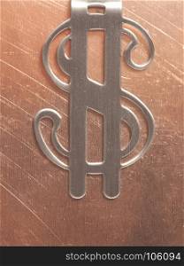 Dollar Sign on a Metal Background