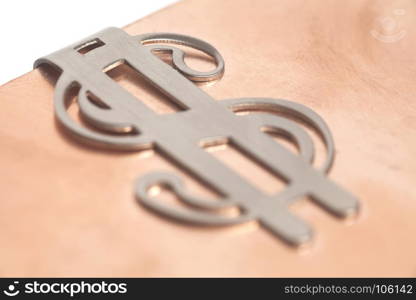 Dollar Sign on a Metal Background