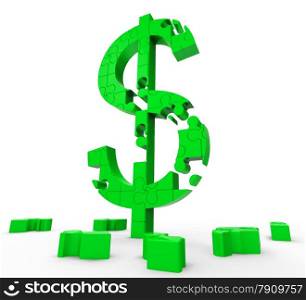 Dollar Symbol Showing Success, Wealth And Income
