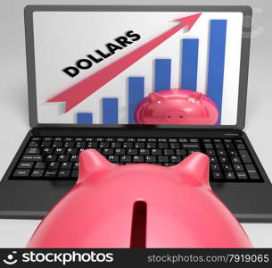 Dollars Increasing Graph Showing Revenue And Incomes