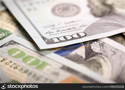 Dollars Photography: Macro of US One Hundred Dollar