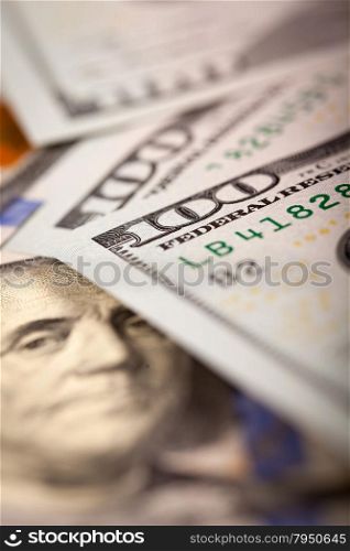 Dollars Photography: Macro of US One Hundred Dollar
