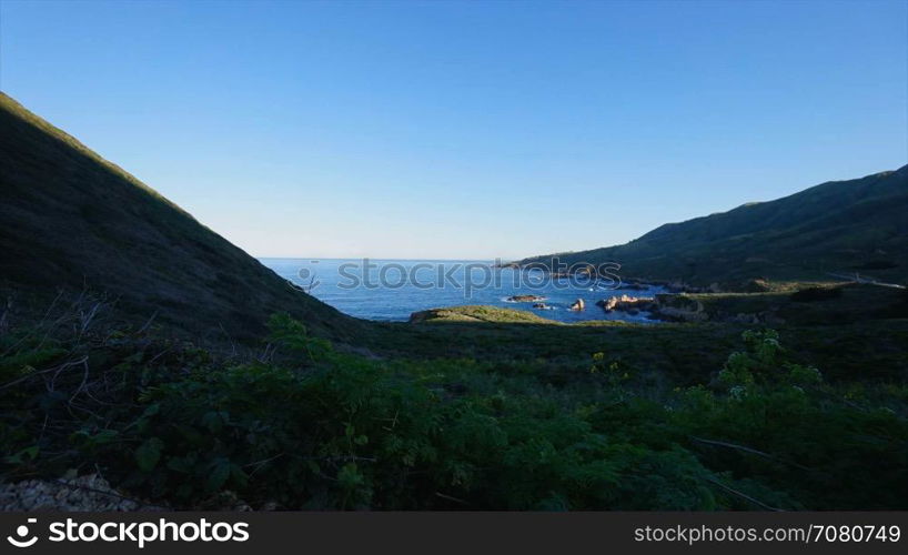 Dolly Shot retreat in a Big Sur timelapse