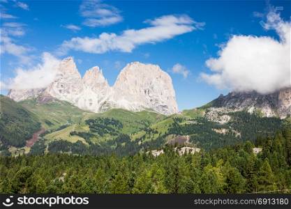 Dolomites Alps summer valley, Italy