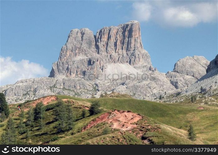 Dolomites Mountains and Meadows in Italy