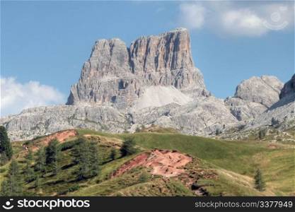 Dolomites Mountains and Meadows in Italy