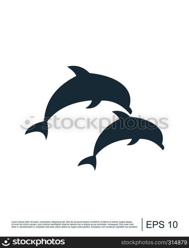 Dolphin icon illustration