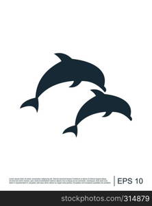 Dolphin icon illustration