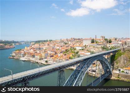 Dom Luiz bridge in Porto Cityscape Portugal
