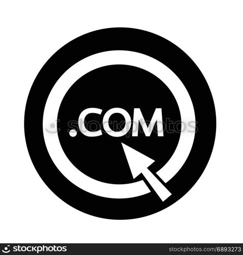 Domain dot COM sign icon