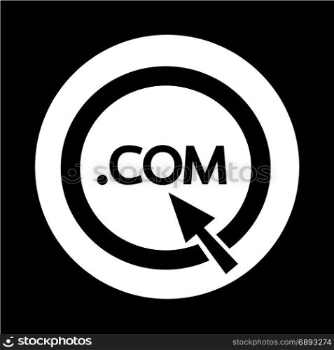 Domain dot COM sign icon