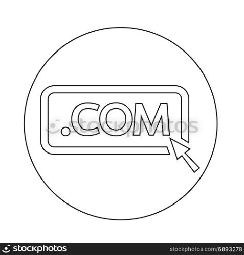 Domain dot COM sign icon