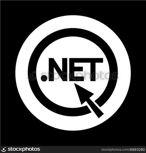 Domain dot net sign icon
