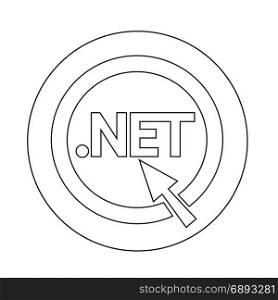 Domain dot net sign icon