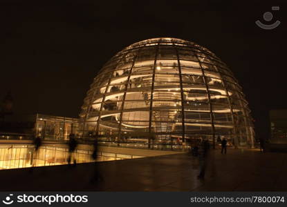 Dome of Reichstag at night