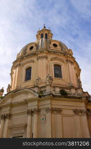 Dome of the church Holy Name of Mary in Rome, Italy