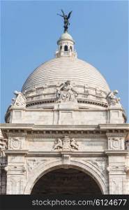 Dome of the Victoria Memorial building in Kolkata
