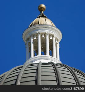 Dome on the Sacramento Capitol building, California, USA.