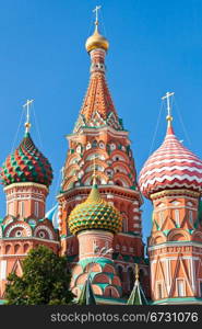 domes of Saint Basil&rsquo;s Cathedral in Moscow, Russia