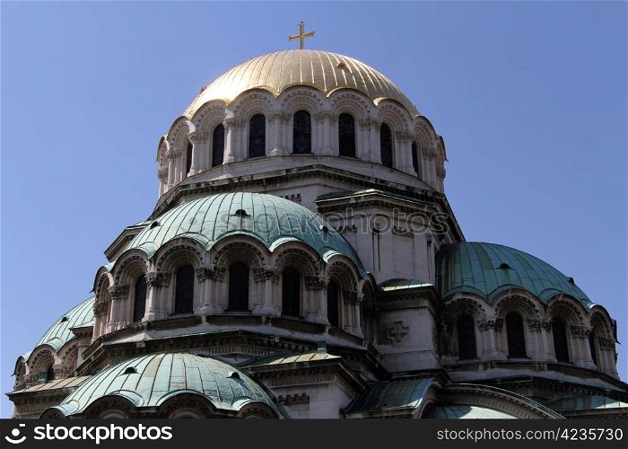 Domes of the church Alexander Nevsky, Bulgaria