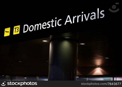 Domestic Arrivals Airport Transport. Domestic Airport for arrivals and departures