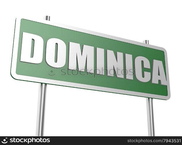 Dominica concept image with hi-res rendered artwork that could be used for any graphic design.. Dominica
