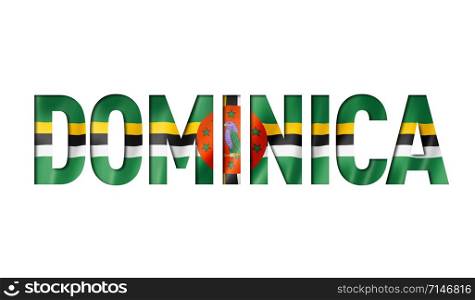 dominican flag text font. dominica symbol background. dominica flag text font