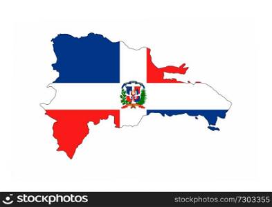 dominican republic country flag map shape national symbol
