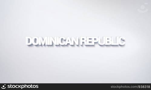 Dominican Republic, text design. calligraphy. Typography poster. Usable as Wallpaper background