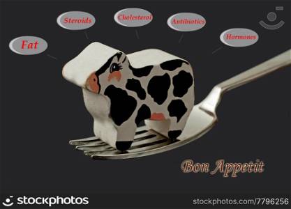Don&rsquo;t Eat Meat. 100% Cutout, isolated, bubbles are easy to remove and background can be changed to any color