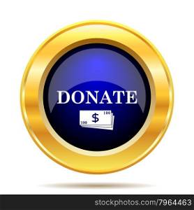 Donate icon. Internet button on white background.