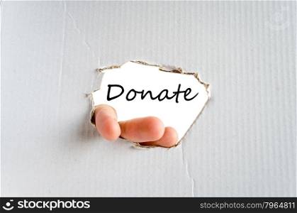 Donate text concept isolated over white background