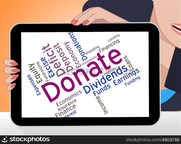 Donate Word Showing Supporter Give And Text