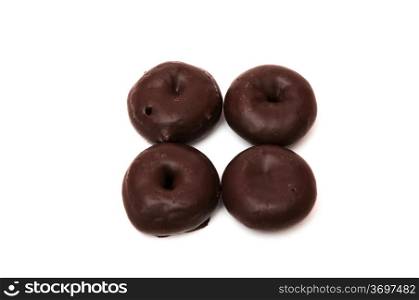 Donettes to snack on white background