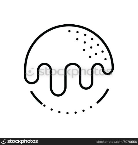 Donut icon line icon