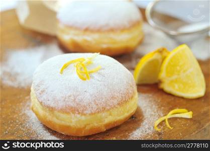 donut with lemon