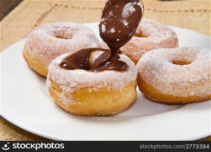 donuts with chocolate