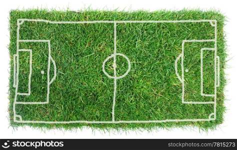 Doodle Soccer Field Isolated on White Background