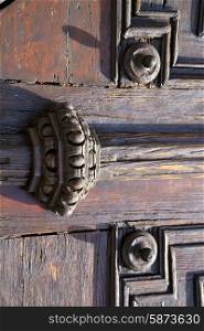 door abstract house in italy lombardy column the milano old closed brick &#xA;