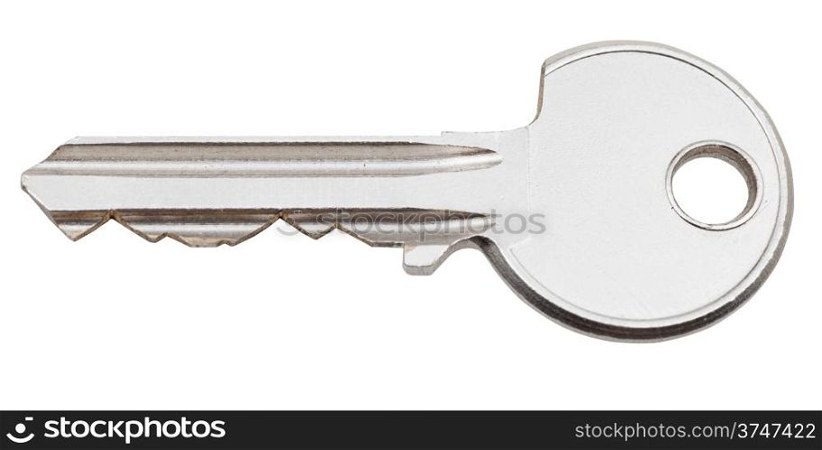 door key for wafer tumbler lock isolated on white background