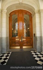 Door of a palace, California, USA