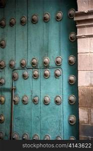 Door of Cathedral Of Santo Domingo, Plaza de Armas, Cuzco, Peru